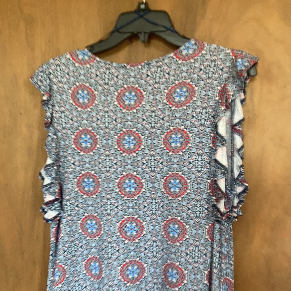 Premise top boho abstract floral print soft material casual w stretch M - Picture 17 of 17